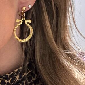 Vintage antique screw back earrings.